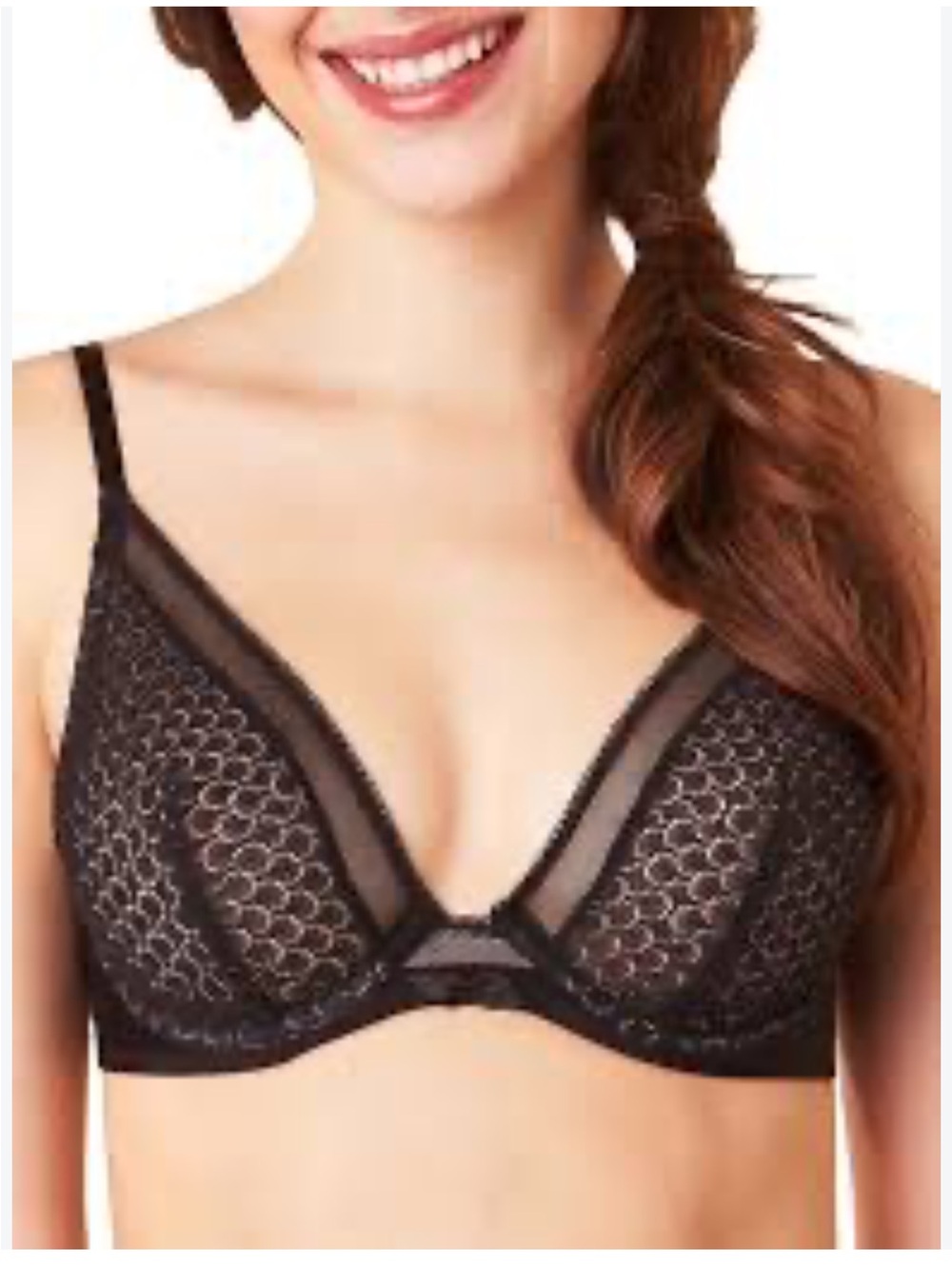 Passionata All U Need Sheer Lace Underwire Bra in Black